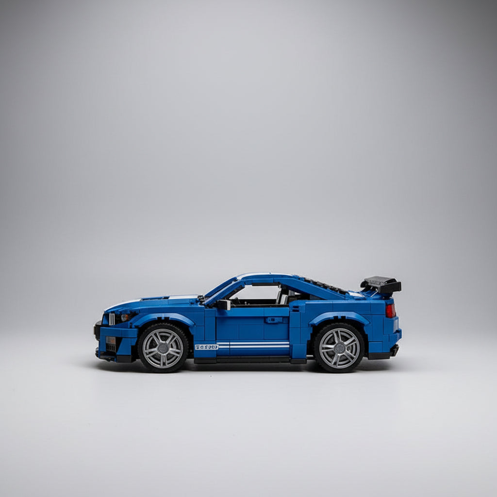 Coole blauwe sport auto | Bouwsteentjes