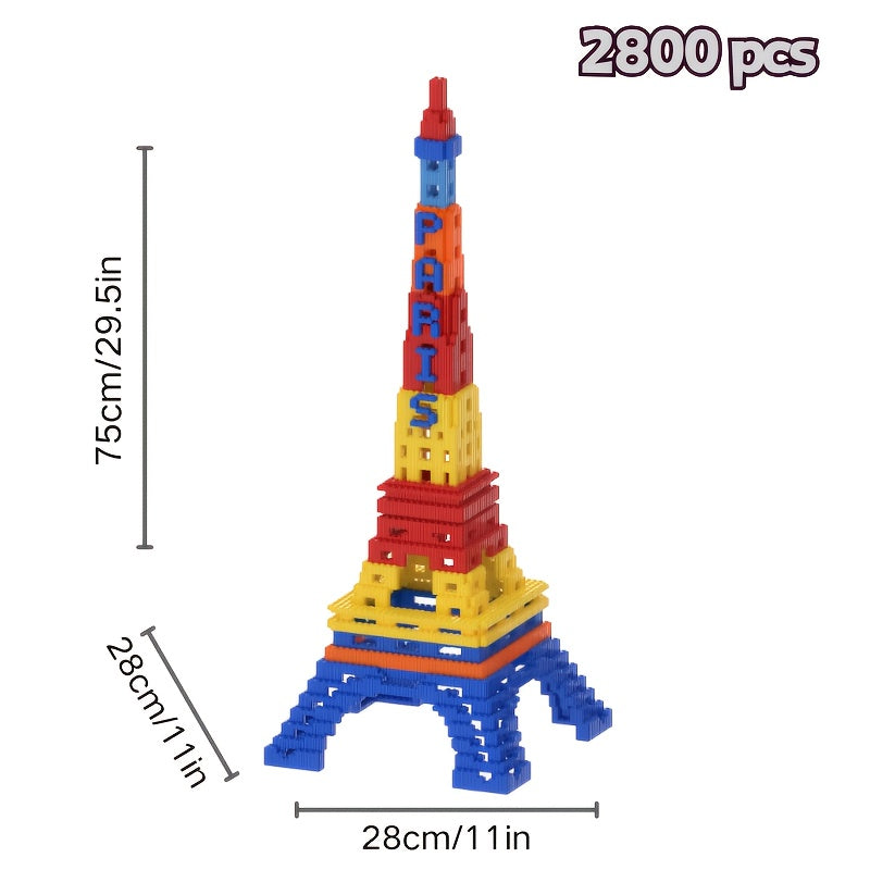 Gekleurde Eiffeltoren | Bouwsteentjes