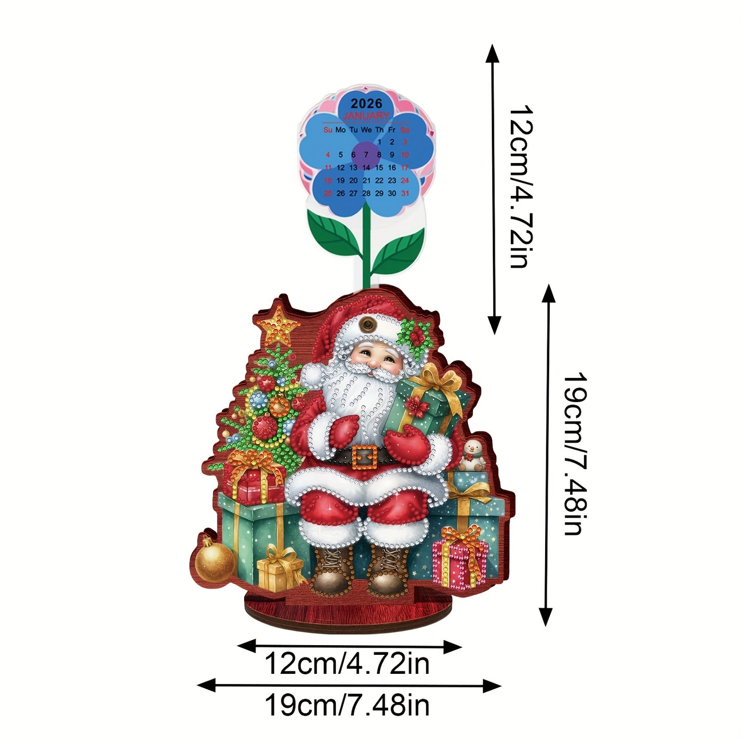 Zittende kerstman | kalender | Diamond painting
