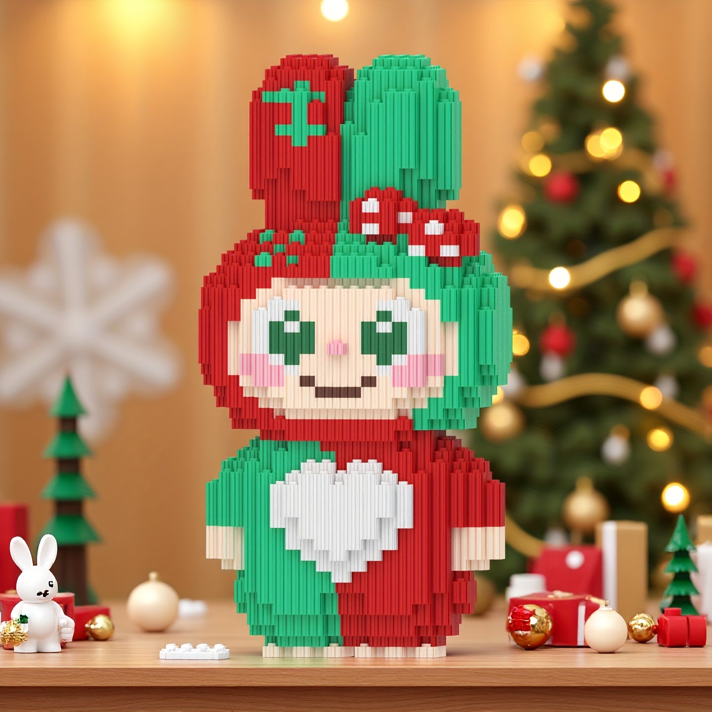 Schattig kerst poppetje | Bouwsteentjes
