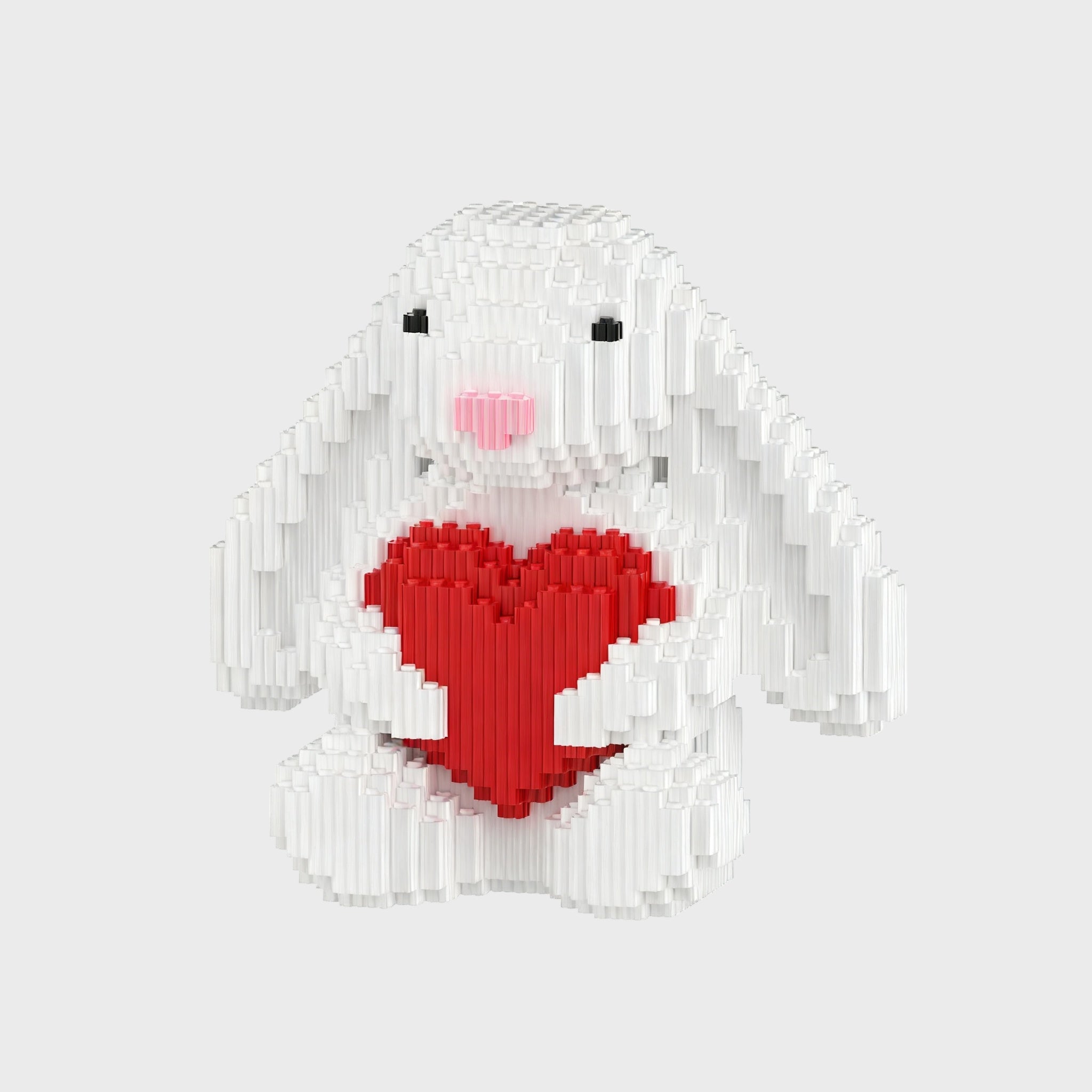 Schattig konijn met hart | Bouwsteentjes