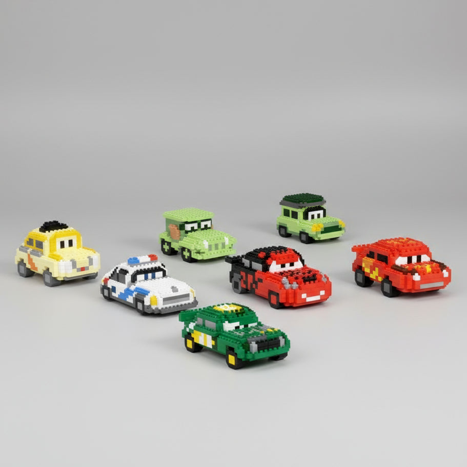 Mini race auto´s | Bouwsteentjes