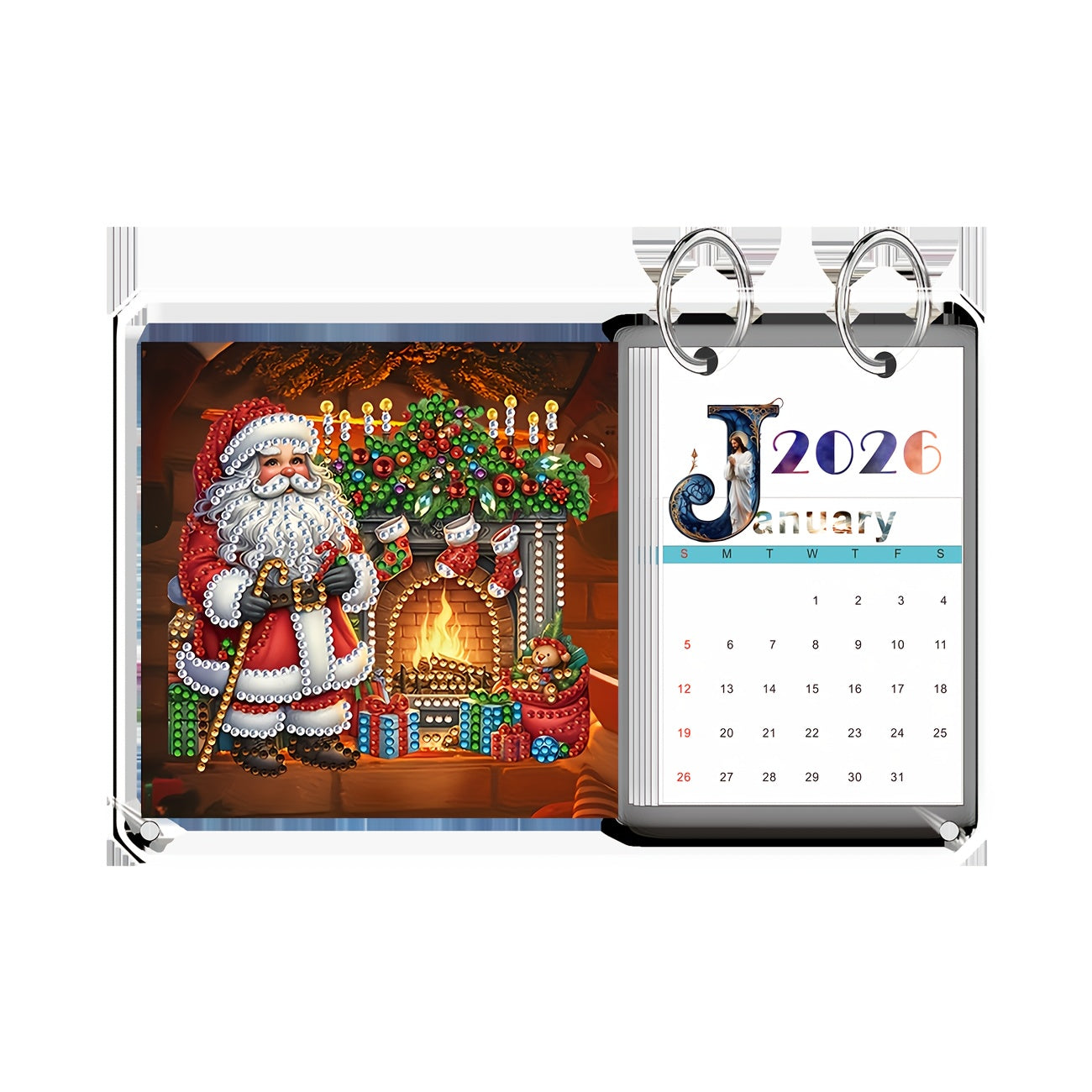 Kerstman | Staande kalender | Diamond painting