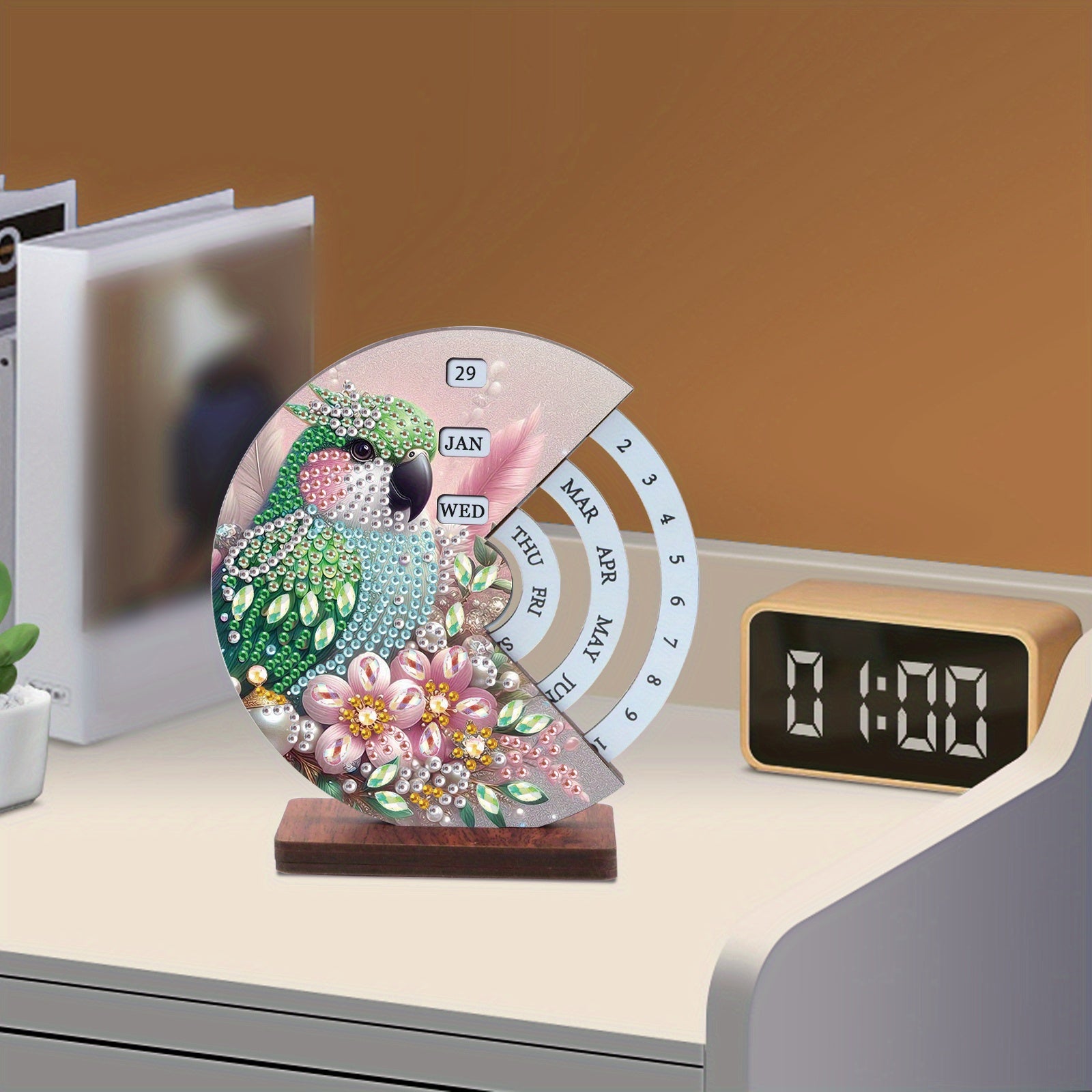 Groene vogel | Kalender | Diamond painting