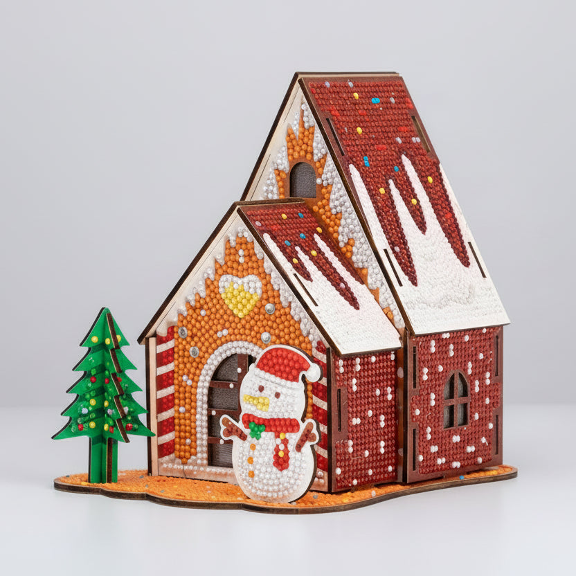 Kerst huis | Bouwpakket | Diamond painting
