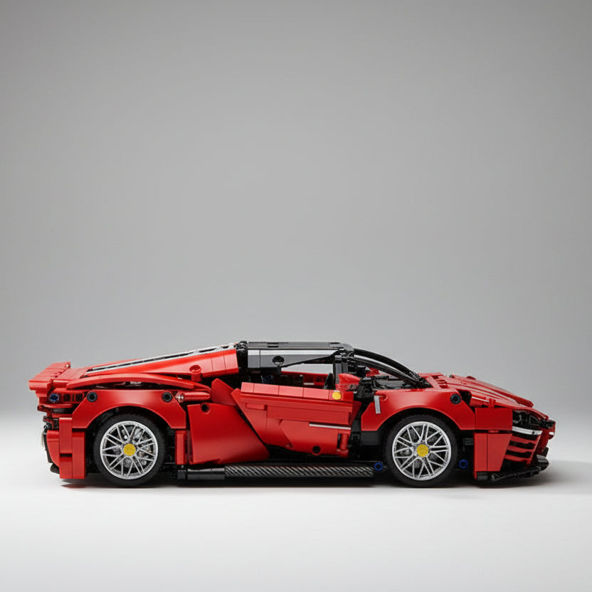 Luxe rode sportauto | Bouwsteentjes