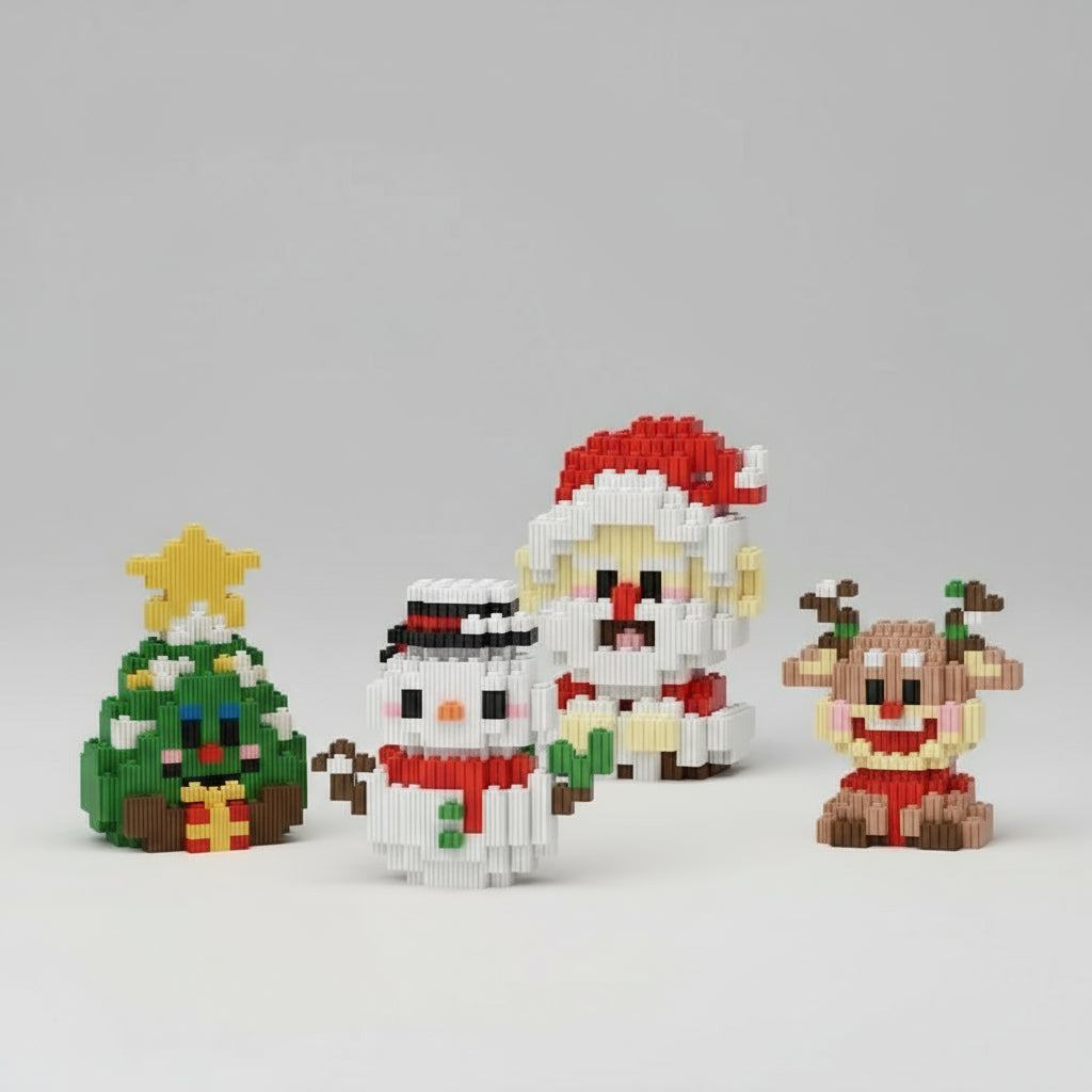 4 kerst mini´s | Bouwsteentjes