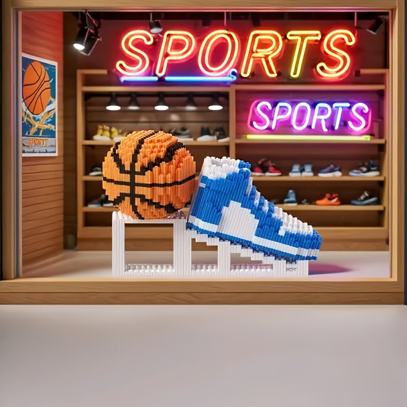 Basketbal schoen & bal | Bouwsteentjes