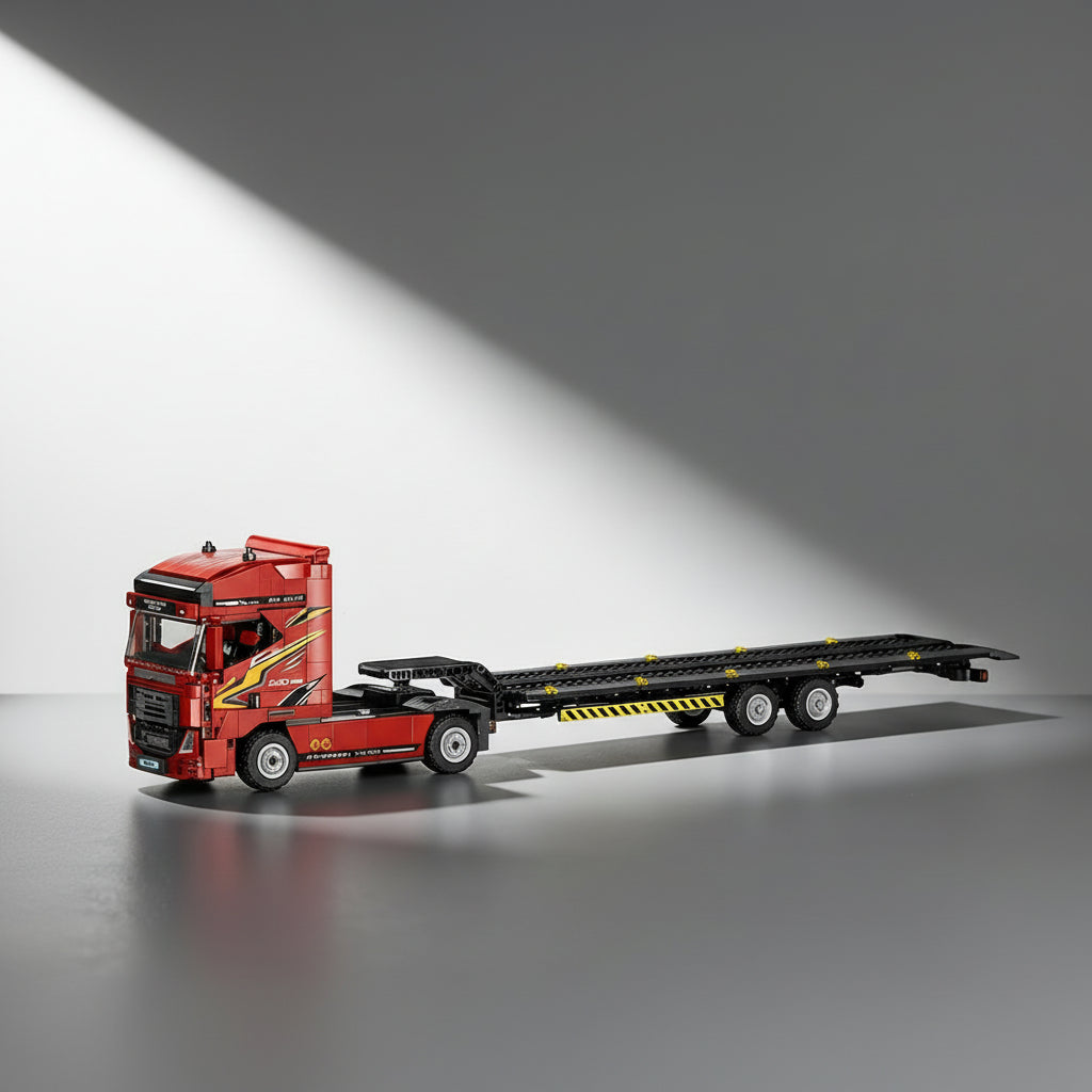 Grote rode truck | Bouwsteentjes