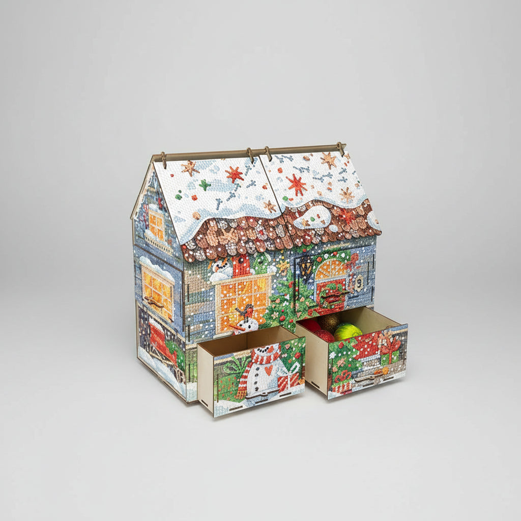 Huis met lades | Bouwpakket | Diamond painting