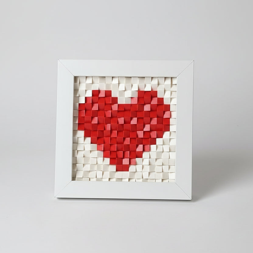 Hart in schilderij | Bouwsteentjes