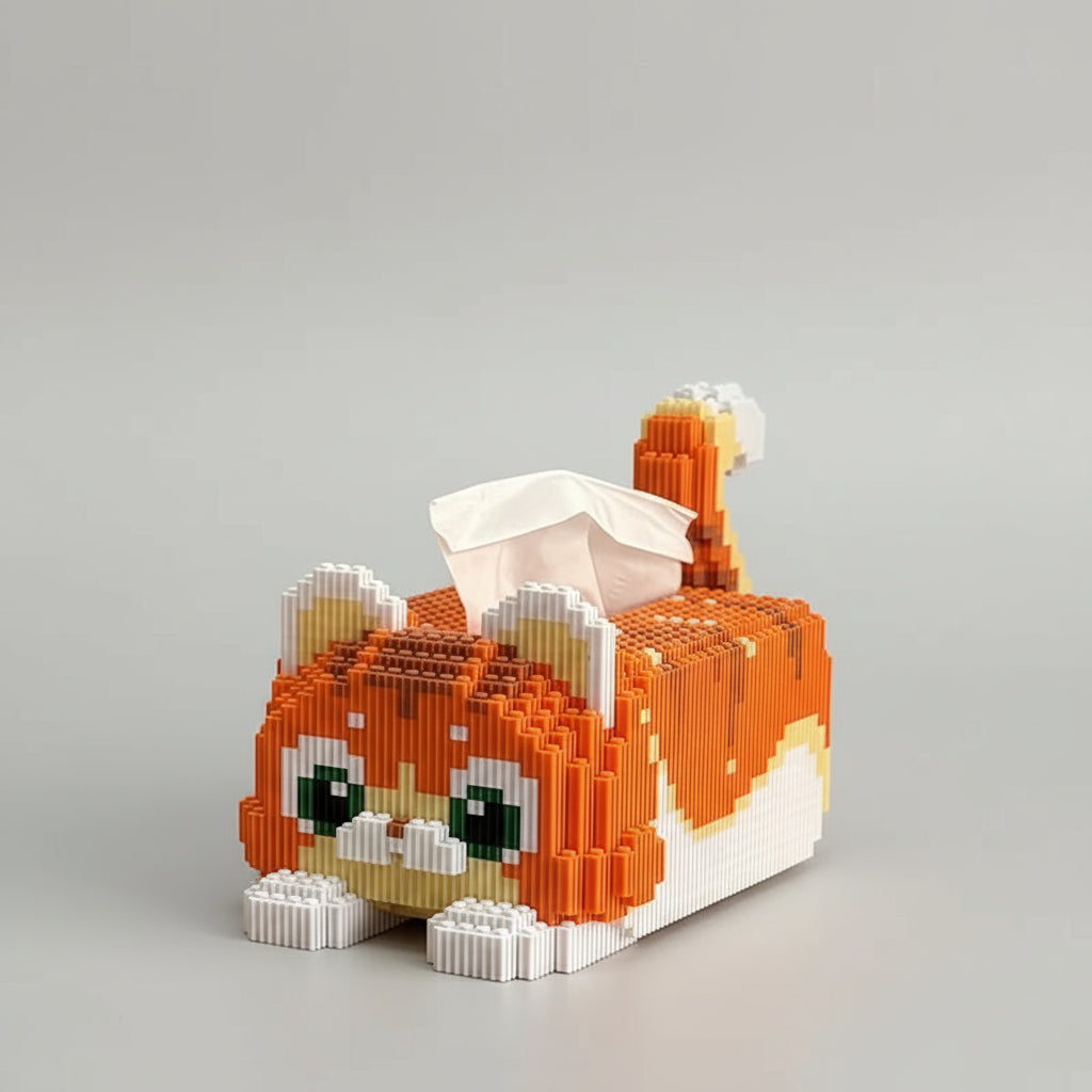 Katten tissue box | Bouwsteentjes