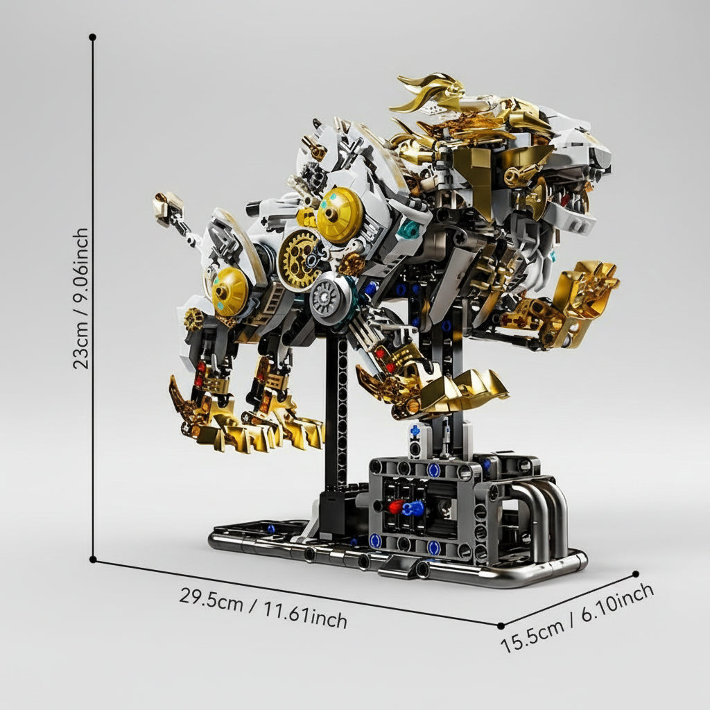 Bewegende leeuw | Bouwsteentjes