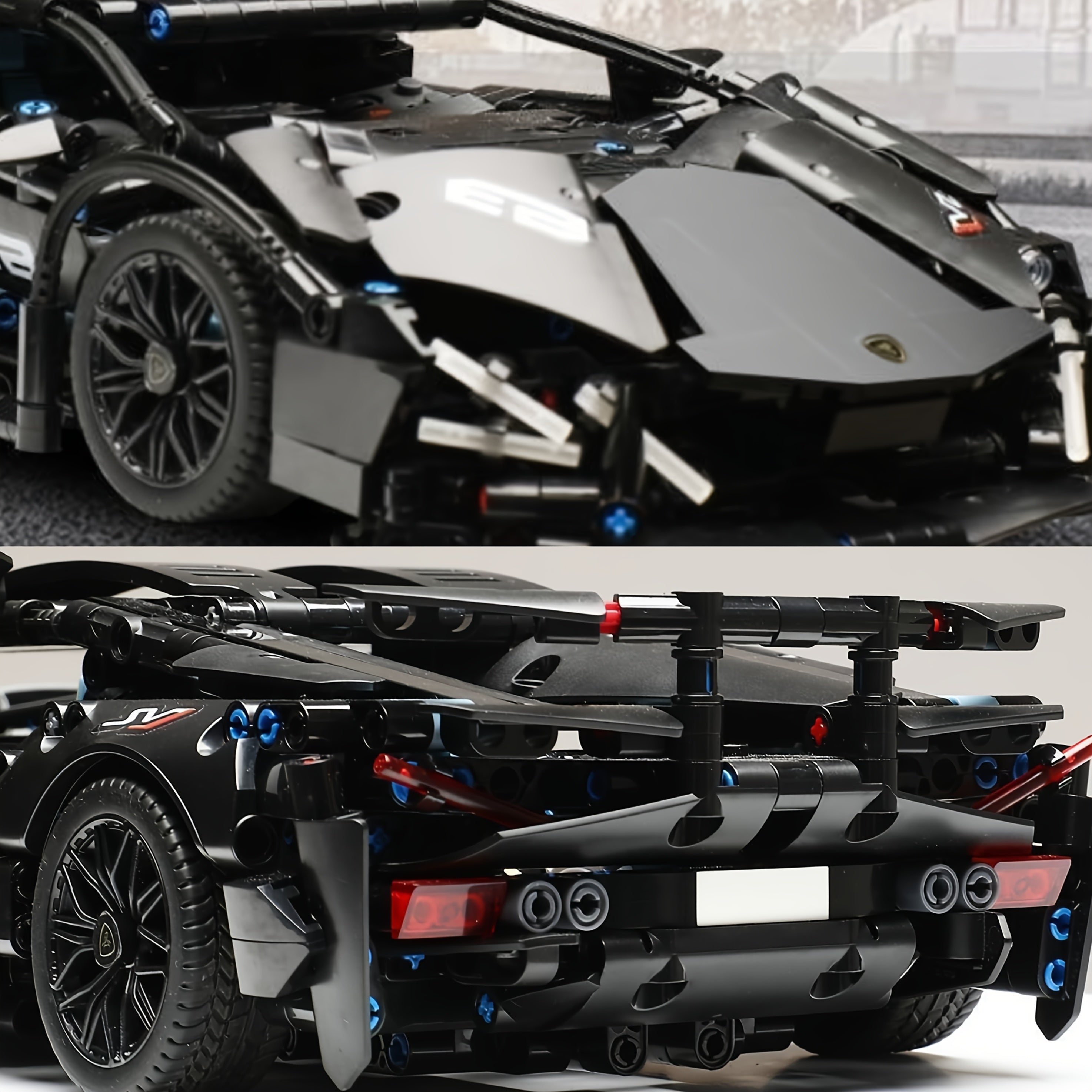 Zwarte superauto | Bouwsteentjes
