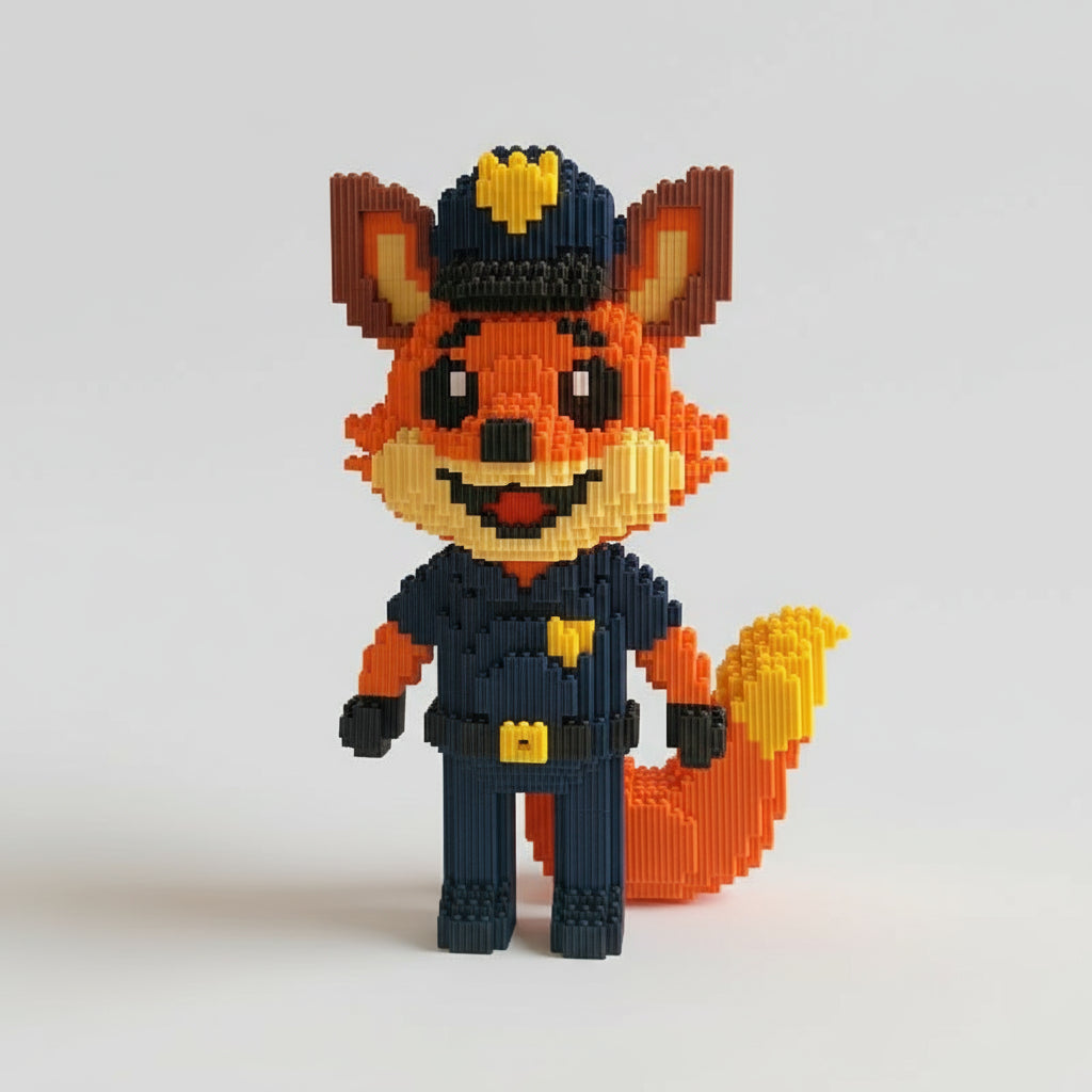 Politie vos | Bouwsteentjes
