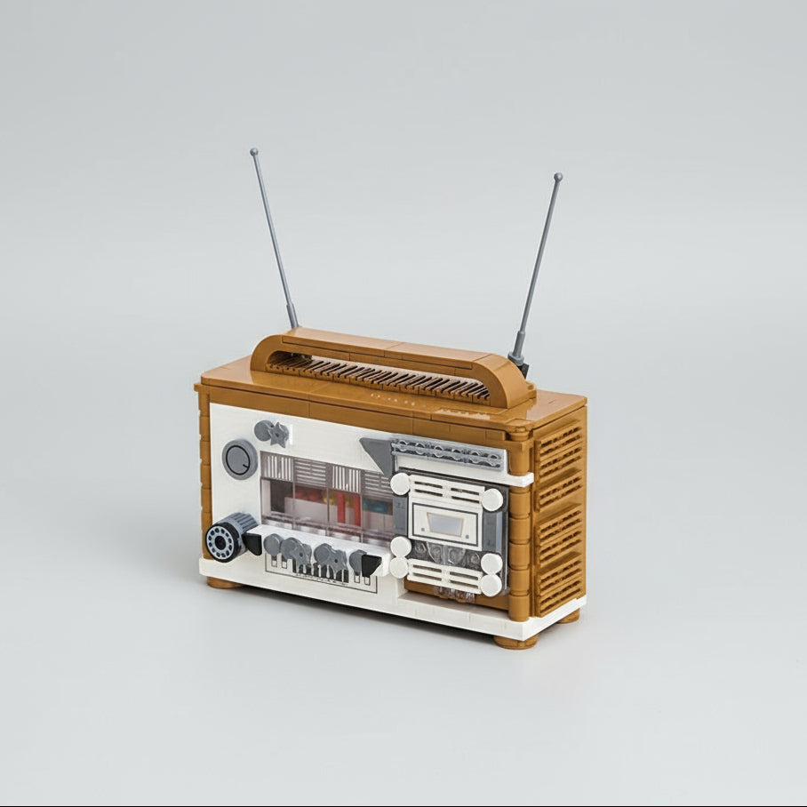 Retro radio | Bouwsteentjes