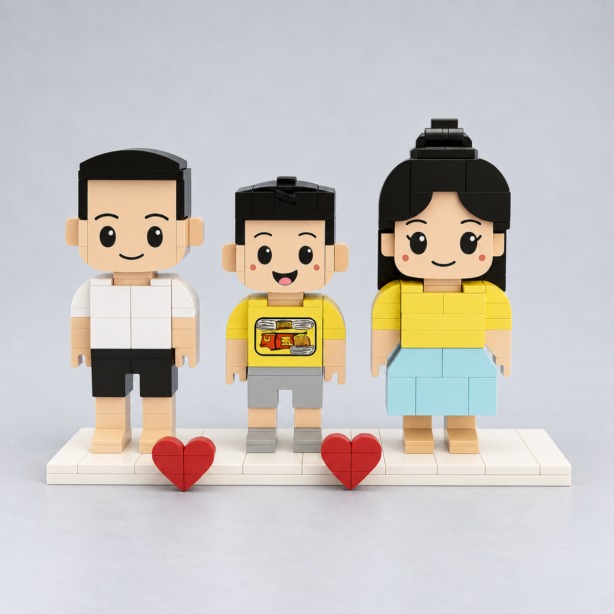 Eigen Foto als Bouwstenen Poppetje – 3 personen | Bouwsteentjes