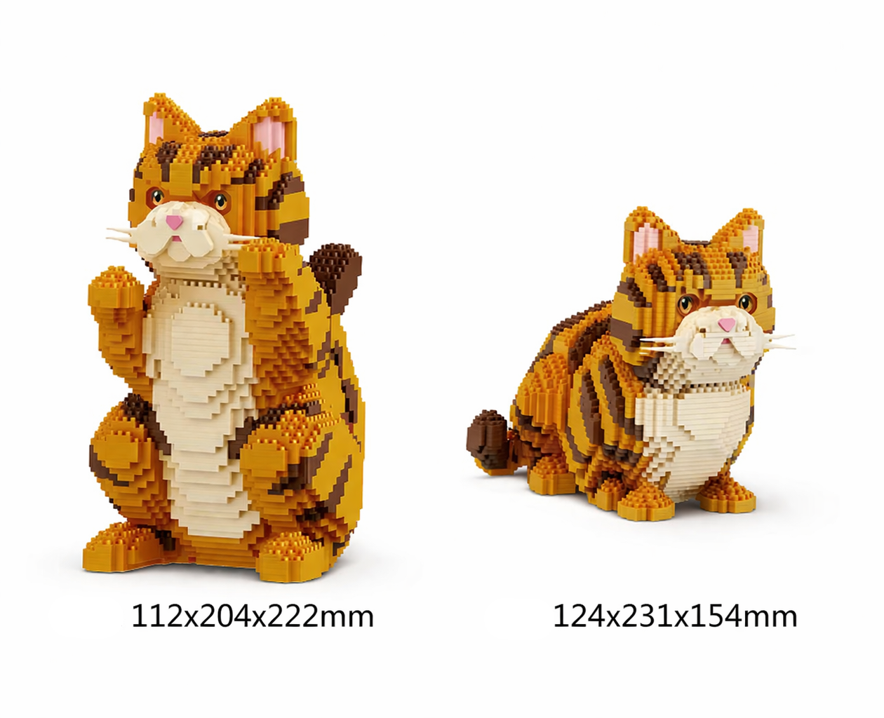 2 in 1 Rode perzische kat | Bouwsteentjes
