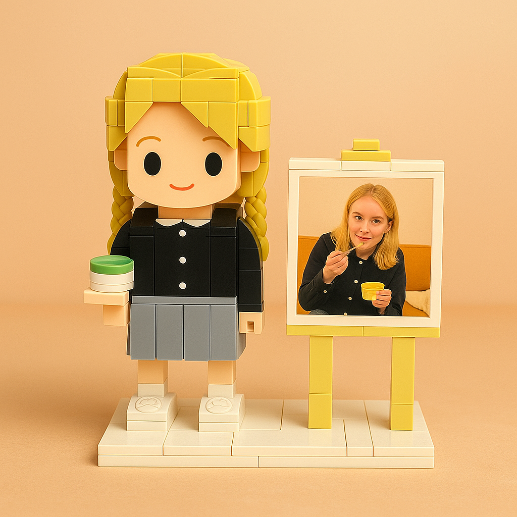 Eigen Foto als Bouwstenen Poppetje – 1 Persoon Gepersonaliseerd | Bouwsteentjes