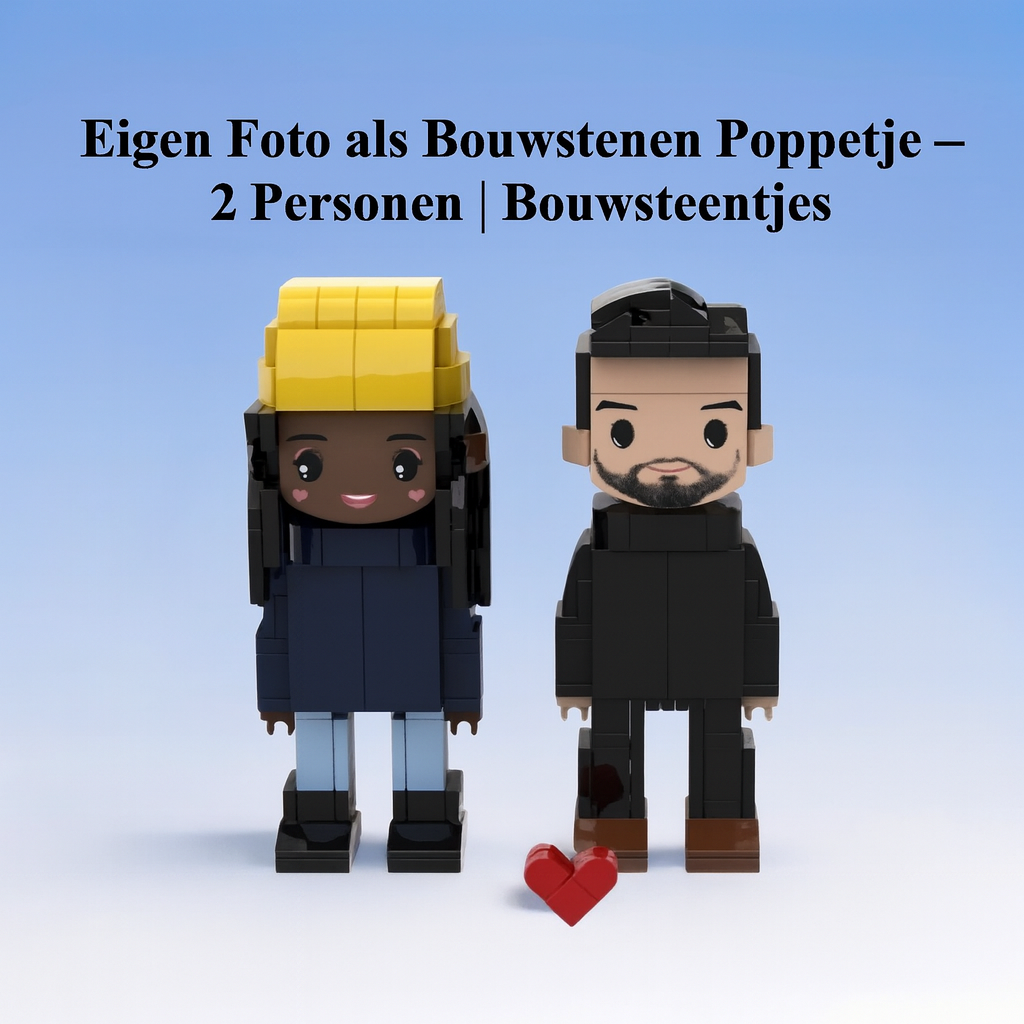Eigen Foto als Bouwstenen Poppetje – 2 personen | Bouwsteentjes