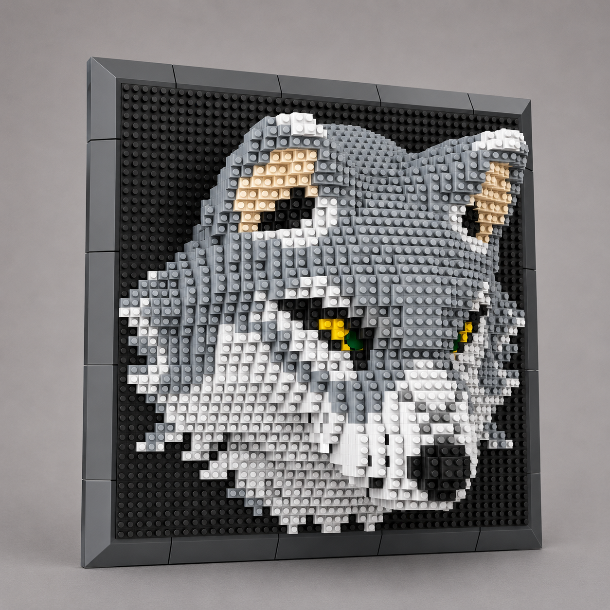 Wolf op bouwplaat | Bouwsteentjes
