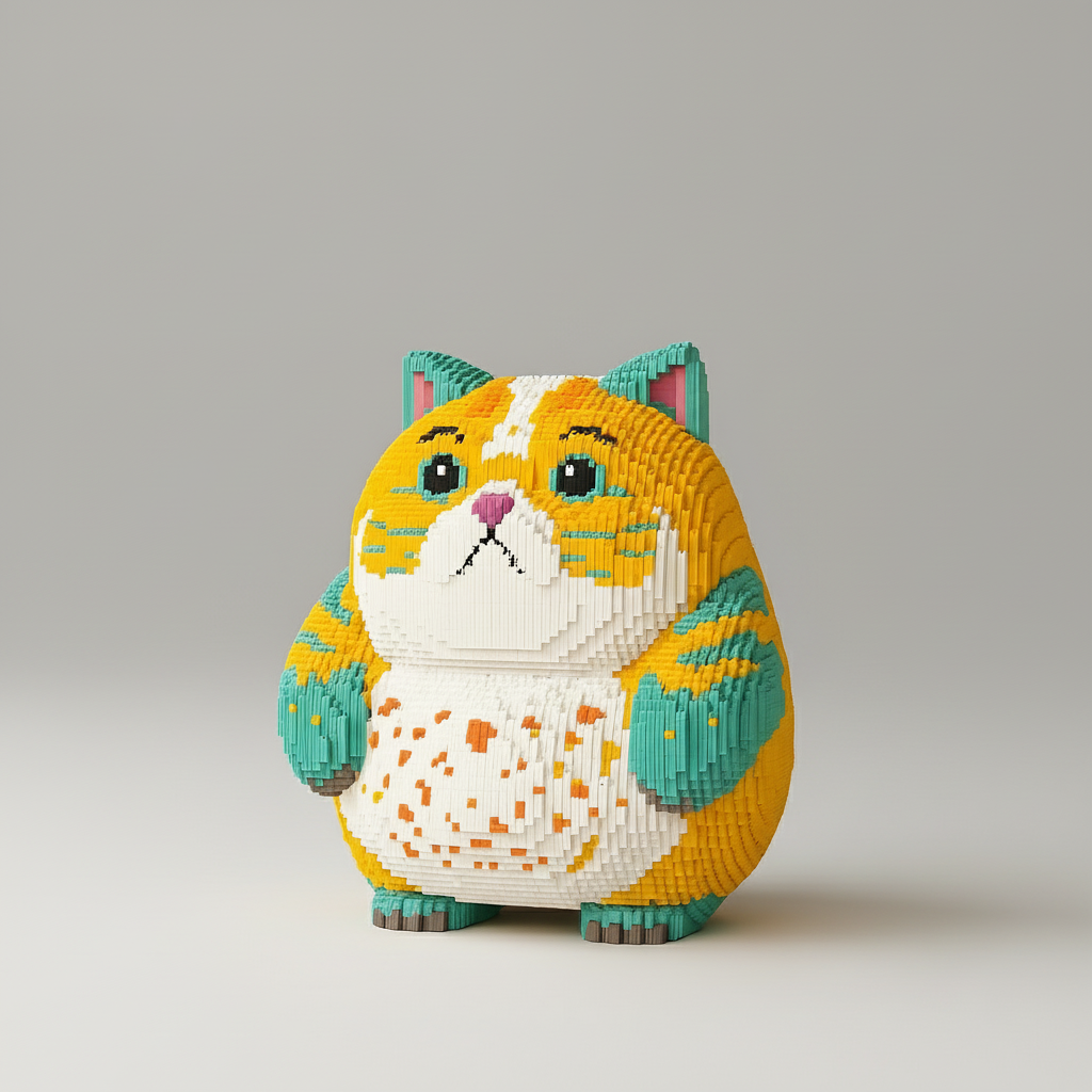 MEGA oranje kat | Bouwsteentjes