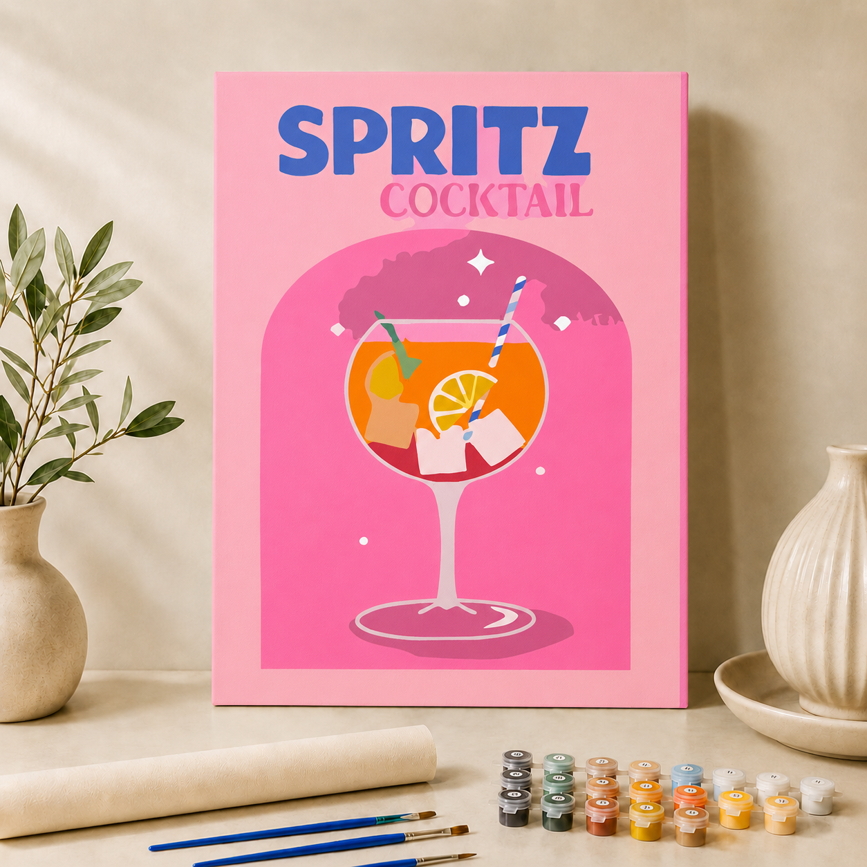 6 Mini Schilderijen | Kleurrijke Cocktail Collectie | Schilderen op Nummer
