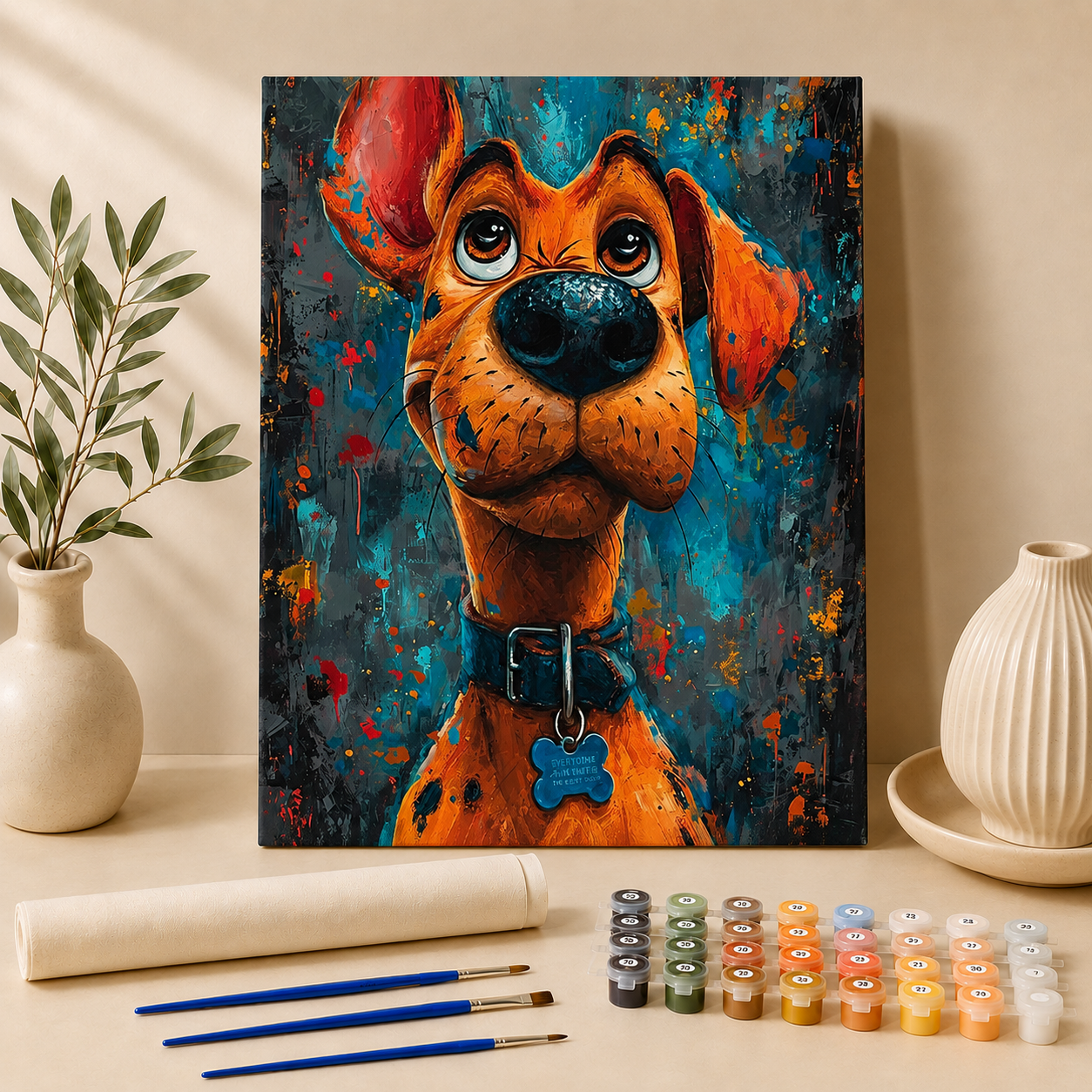Cartoon Hond | Schilderen op Nummer