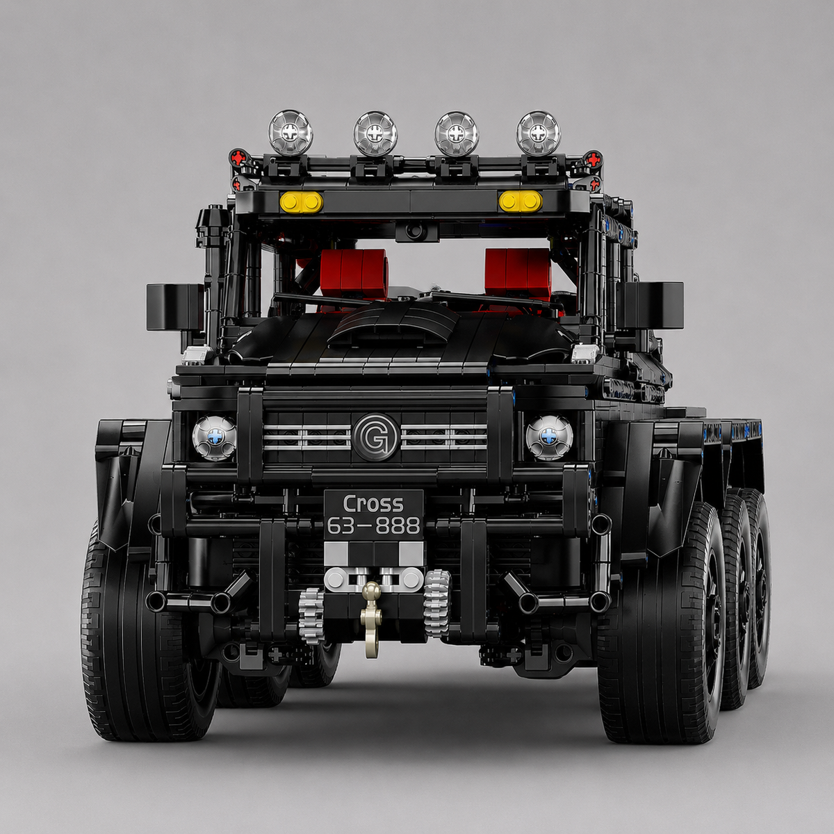 Mega Zwarte 6x6 Terreinwagen | Bouwsteentjes