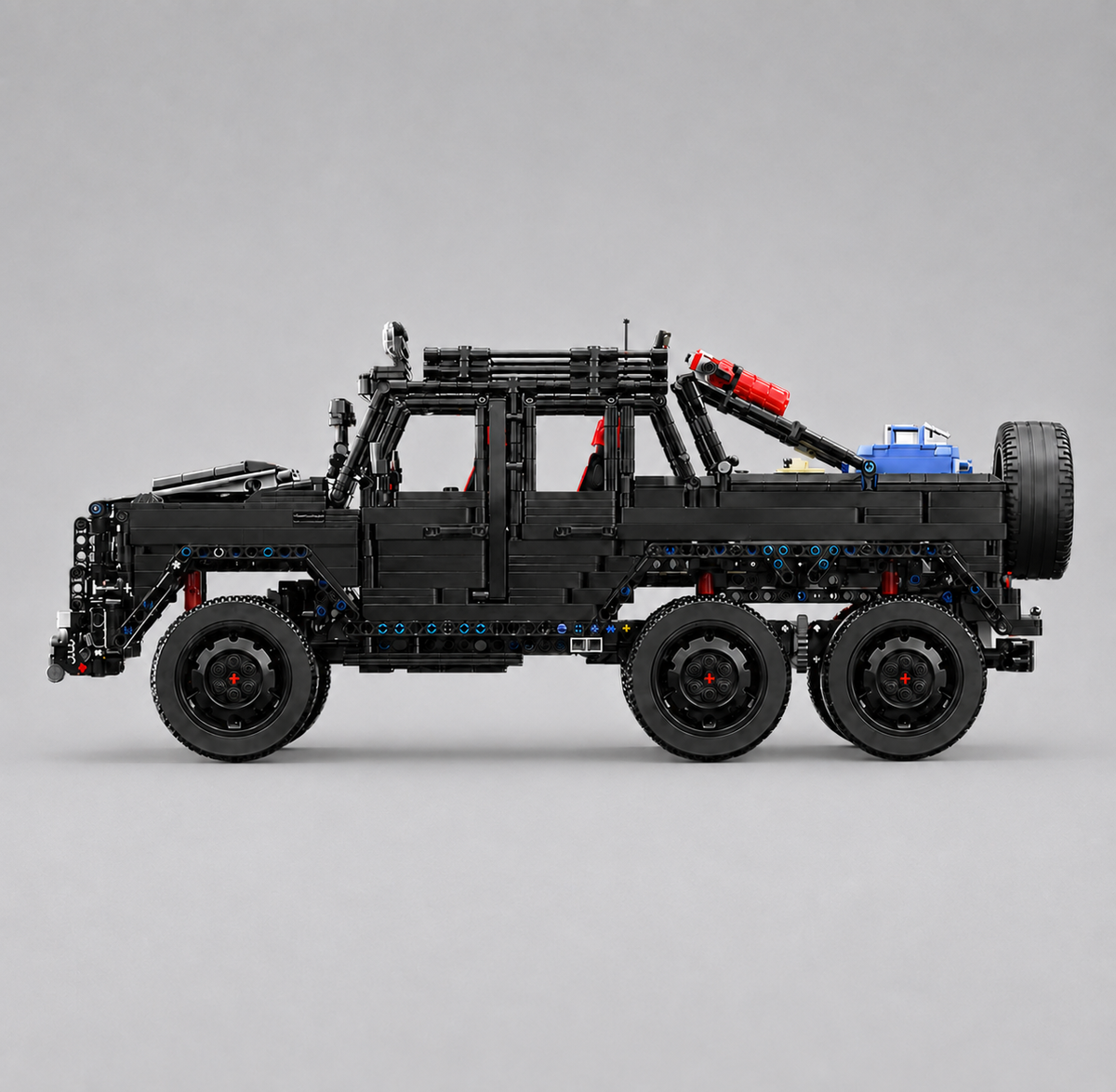 Mega Zwarte 6x6 Terreinwagen | Bouwsteentjes