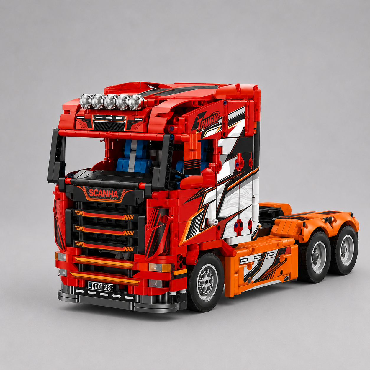 MEGA Rode truck | Bouwsteentjes