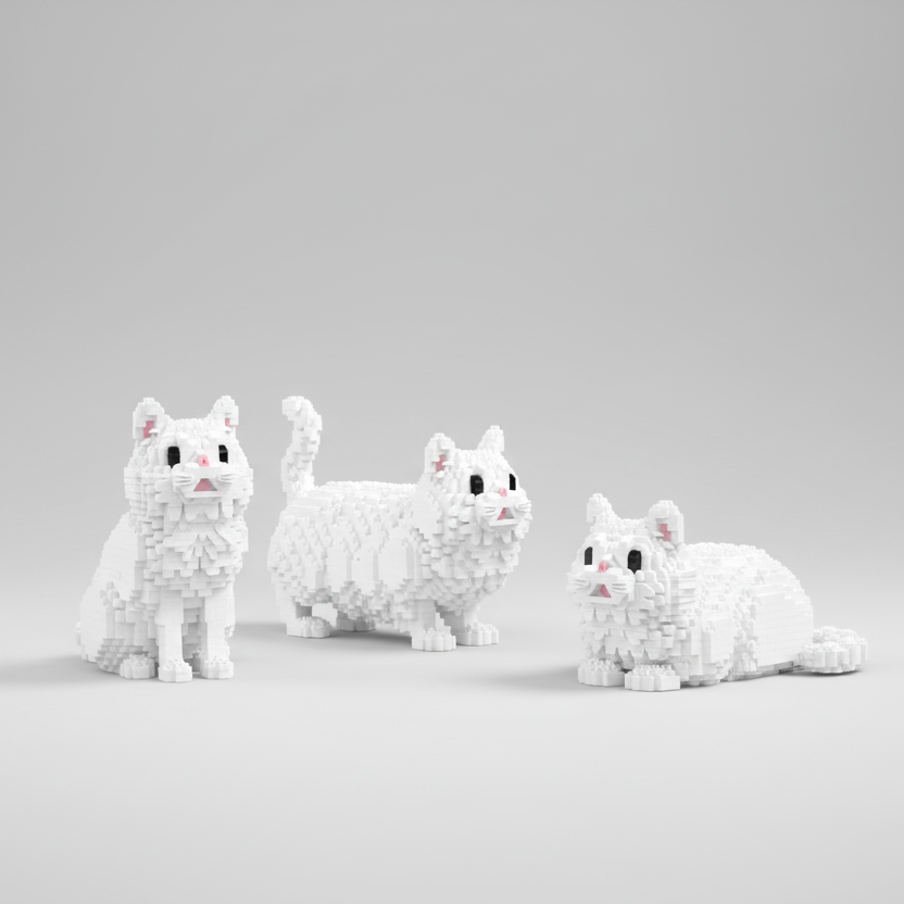 3 in 1 Perzische kat | Bouwsteentjes
