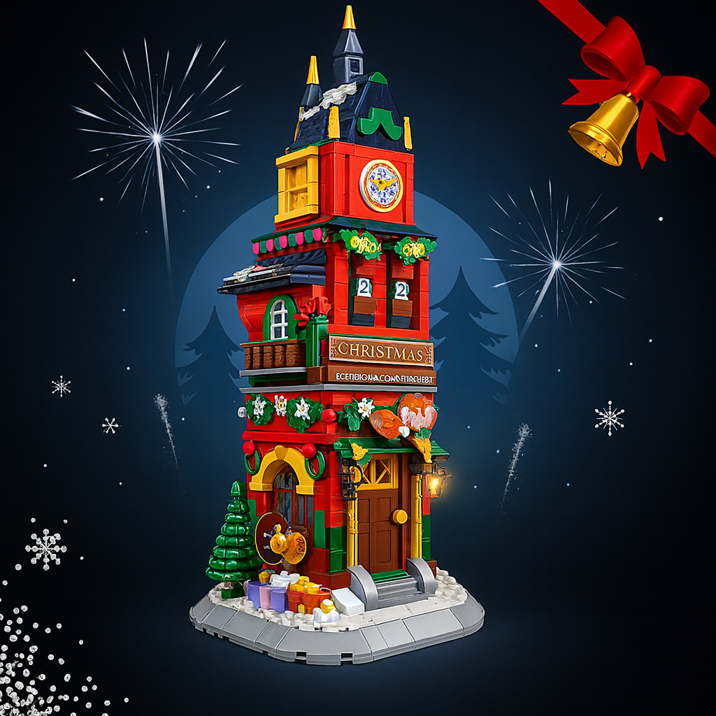 Kerst toren | Bouwsteentjes