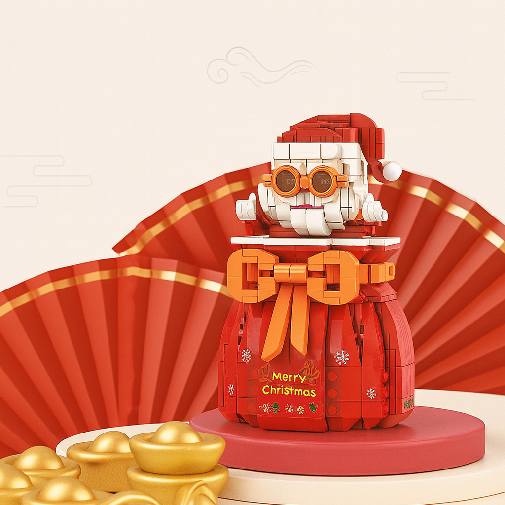 Kerstman in zakje | Bouwsteentjes