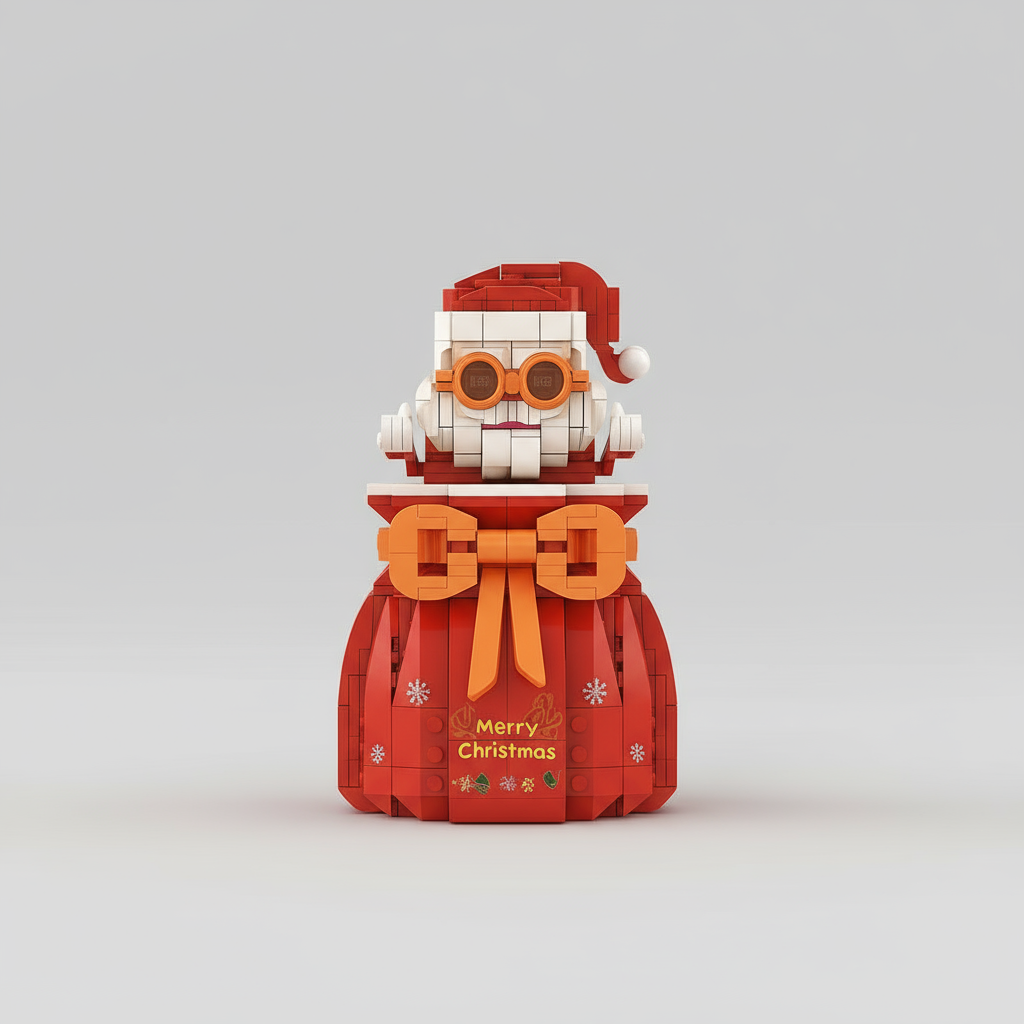 Kerstman in zakje | Bouwsteentjes