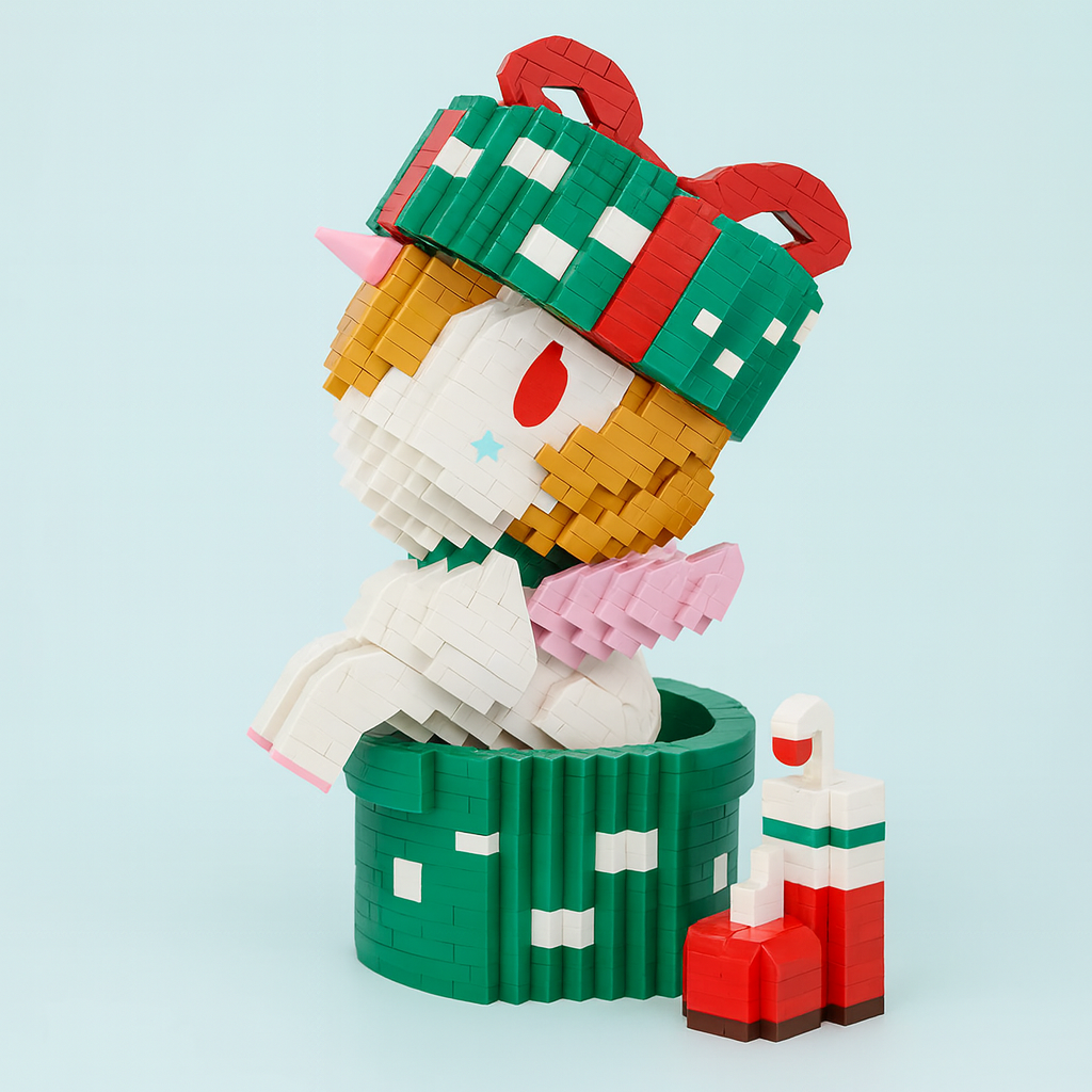 Eenhoorn in cadeau | Bouwsteentjes