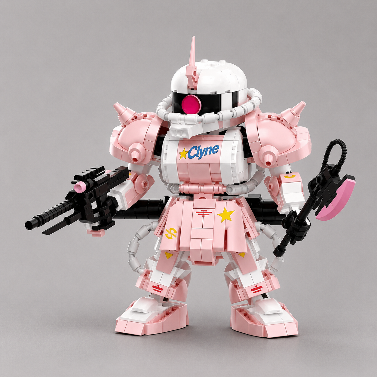 Roze robot | Bouwsteentjes