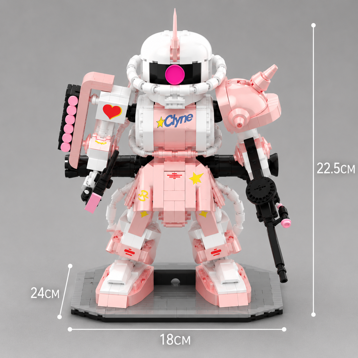 Roze robot | Bouwsteentjes