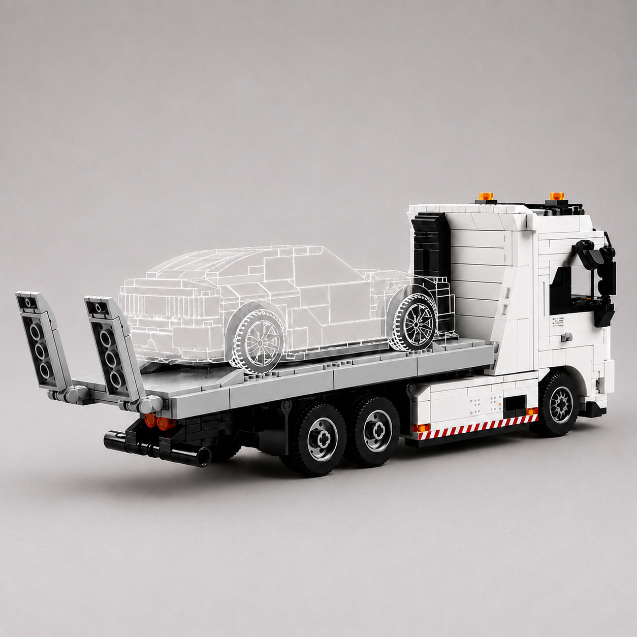 Zware FH16 Trekker met Oplegger | Bouwsteentjes