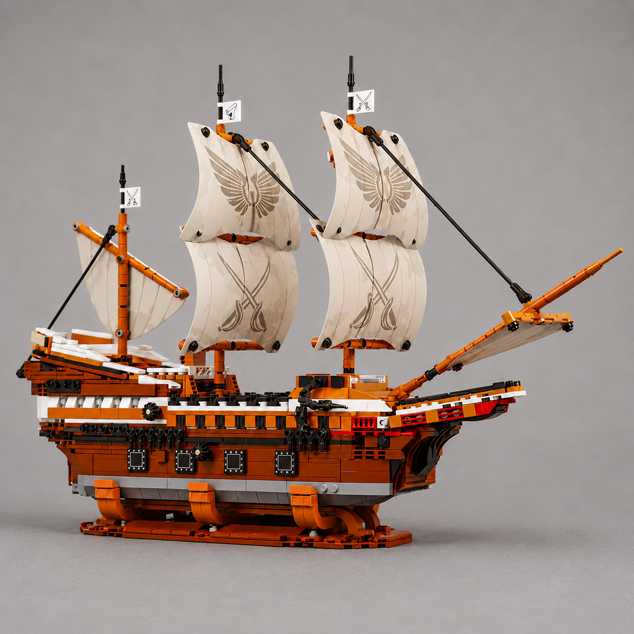 MEGA Zeil-piraten schip | Bouwsteentjes