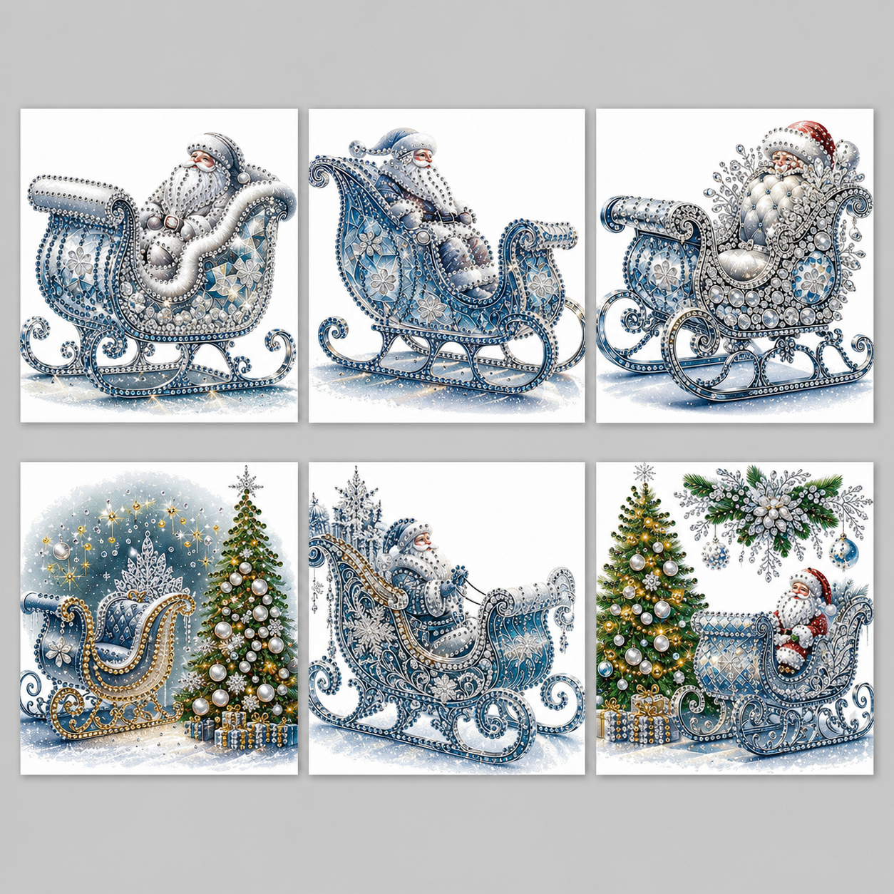 Winterpret in de Arrenslee Kerstkaarten | 6 stuks| Diamond Painting