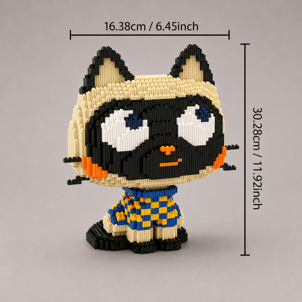 Grappige siamese kat | Bouwsteentjes