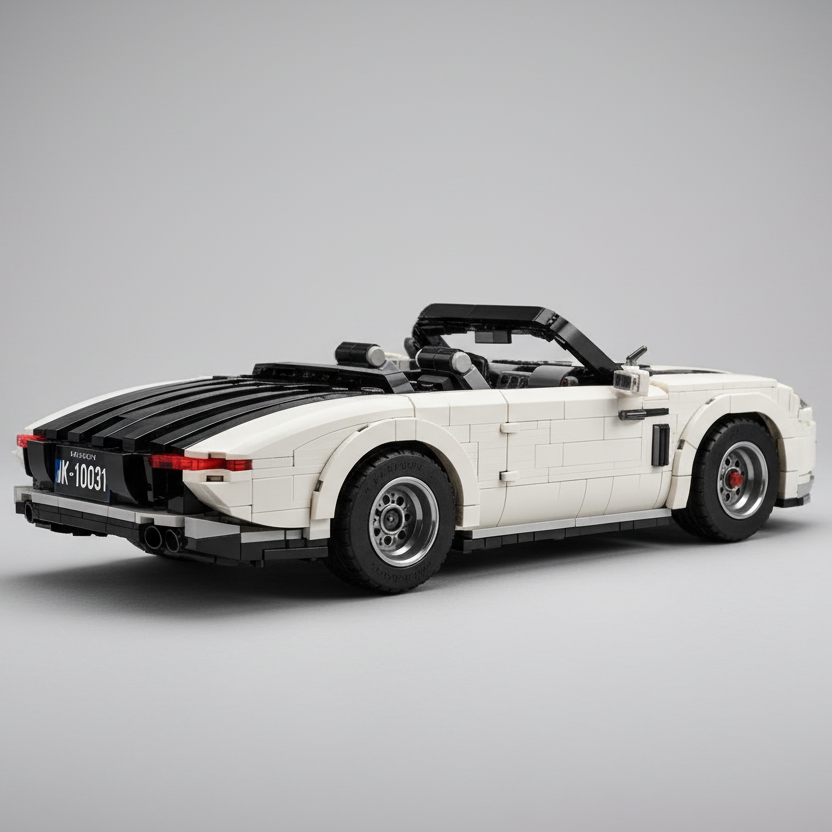 Witte Saloon auto | Bouwsteentjes