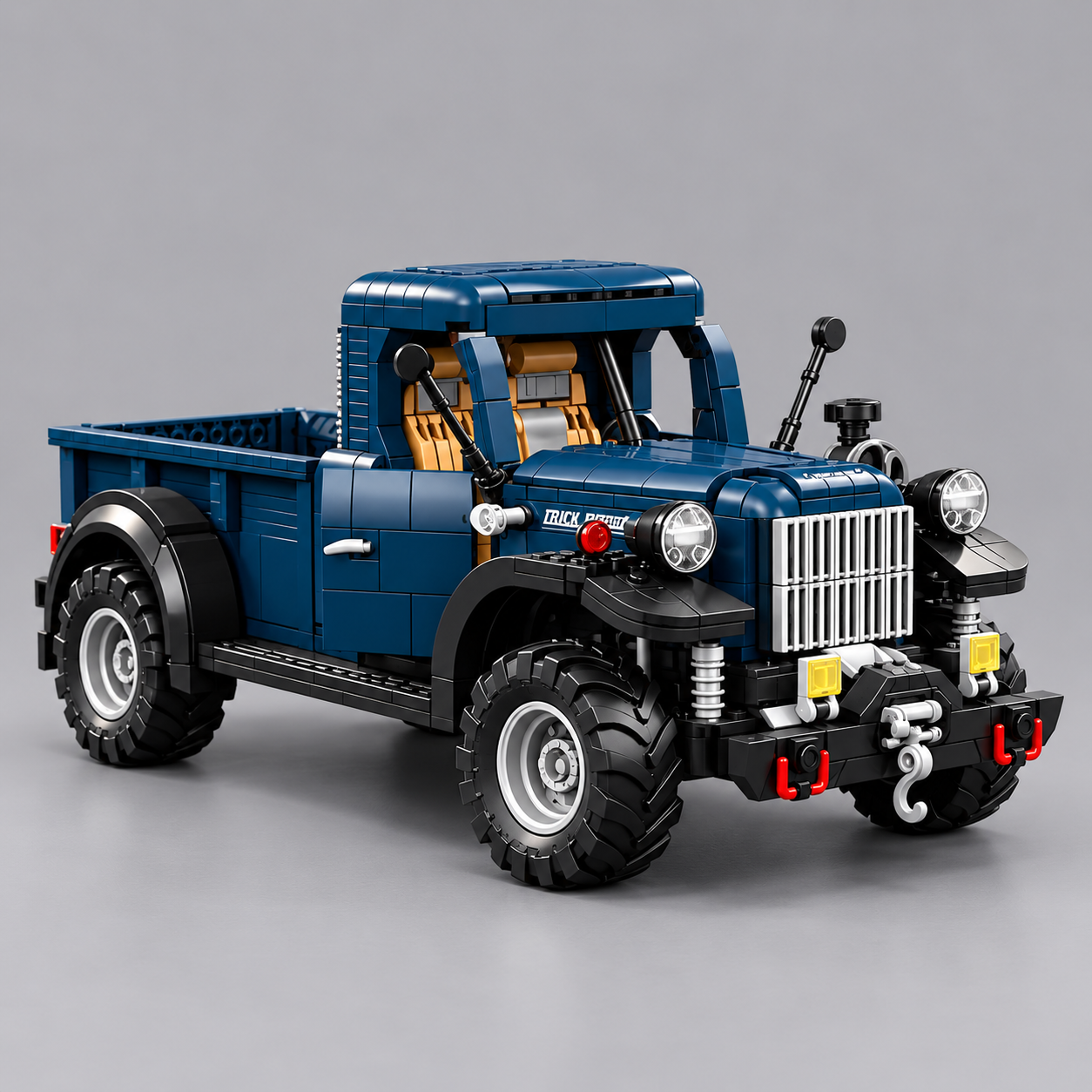 Blauwe vintage auto | Bouwsteentjes
