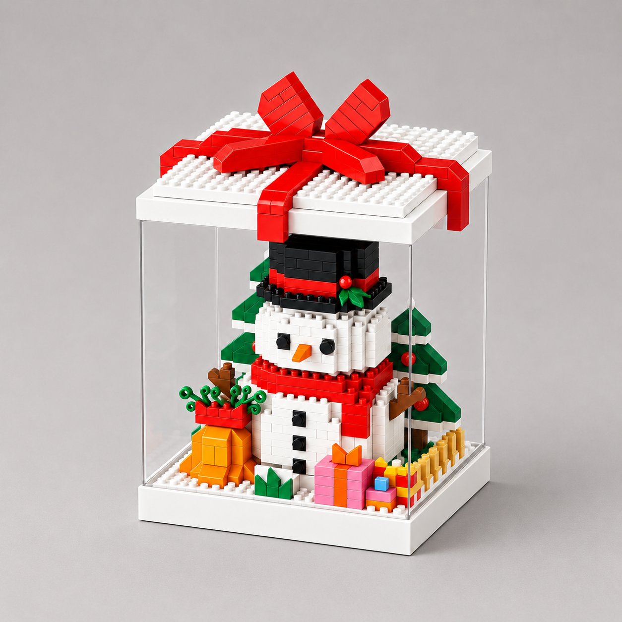 Kerst figuren in blok | Bouwsteentjes