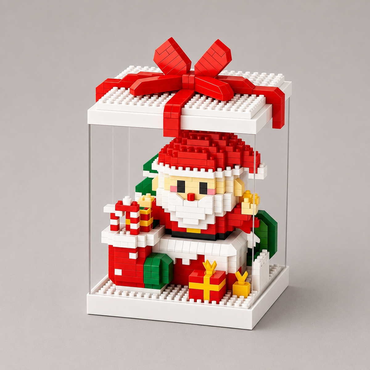 Kerst figuren in blok | Bouwsteentjes