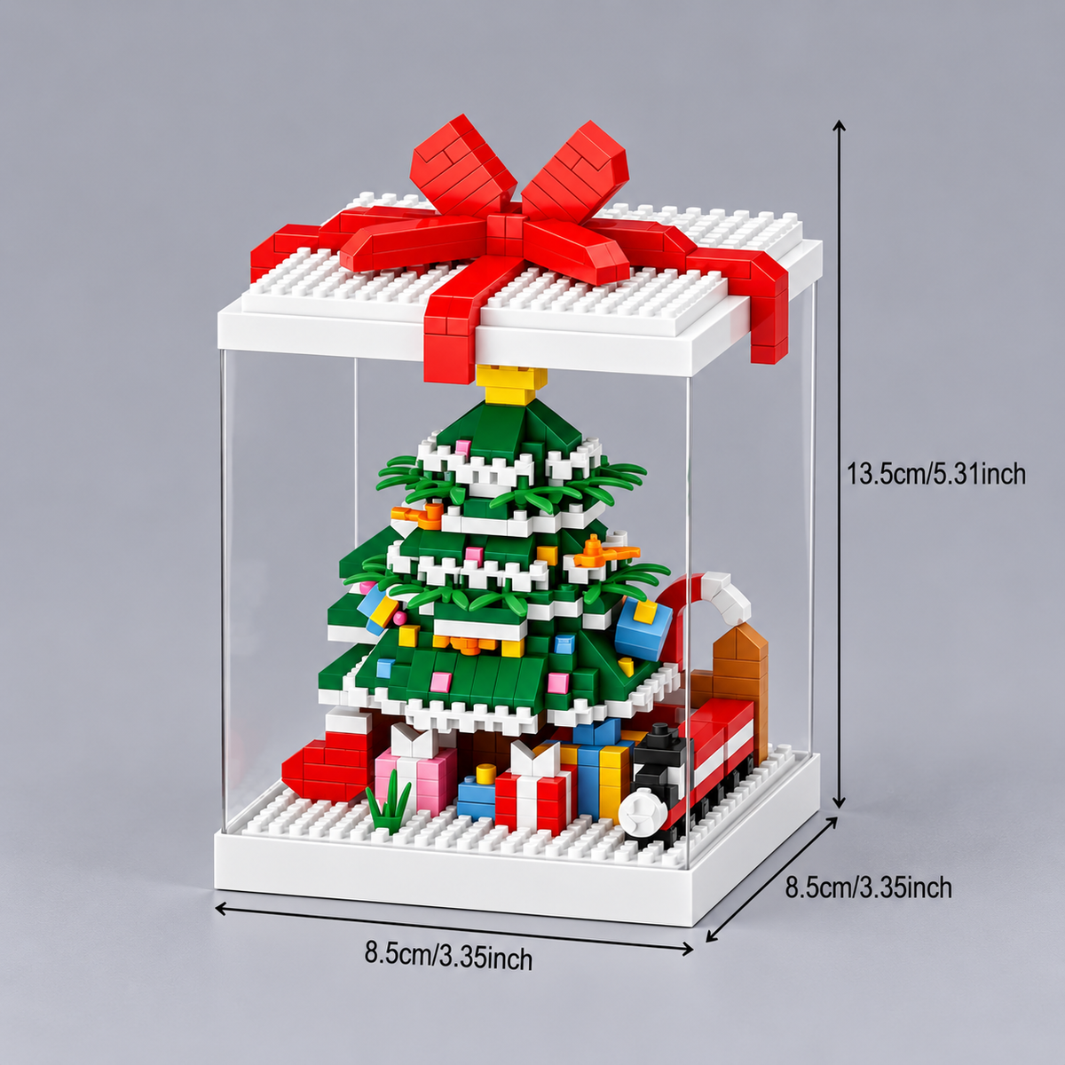 Kerst figuren in blok | Bouwsteentjes
