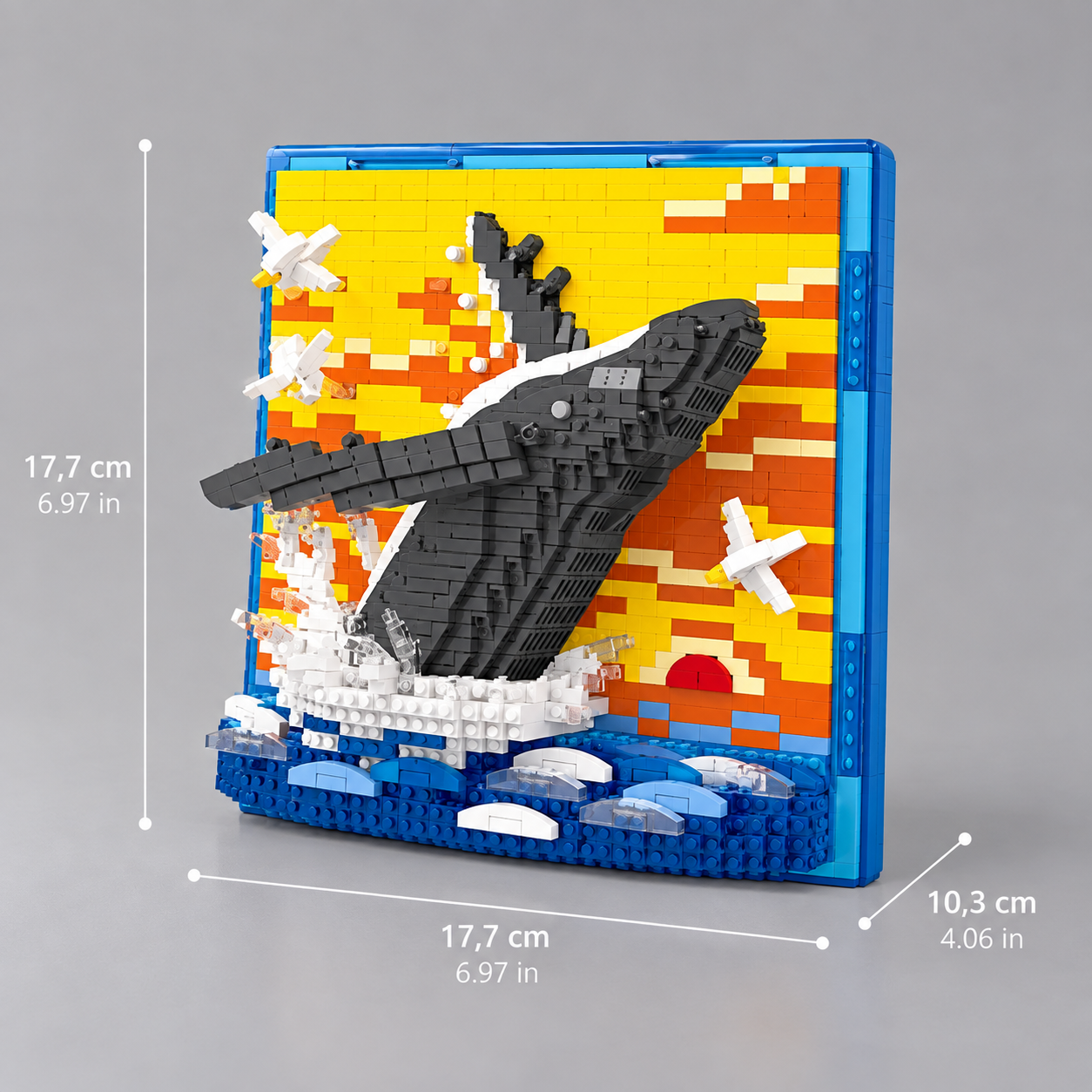 Walvis op bouwplaat | Bouwsteentjes