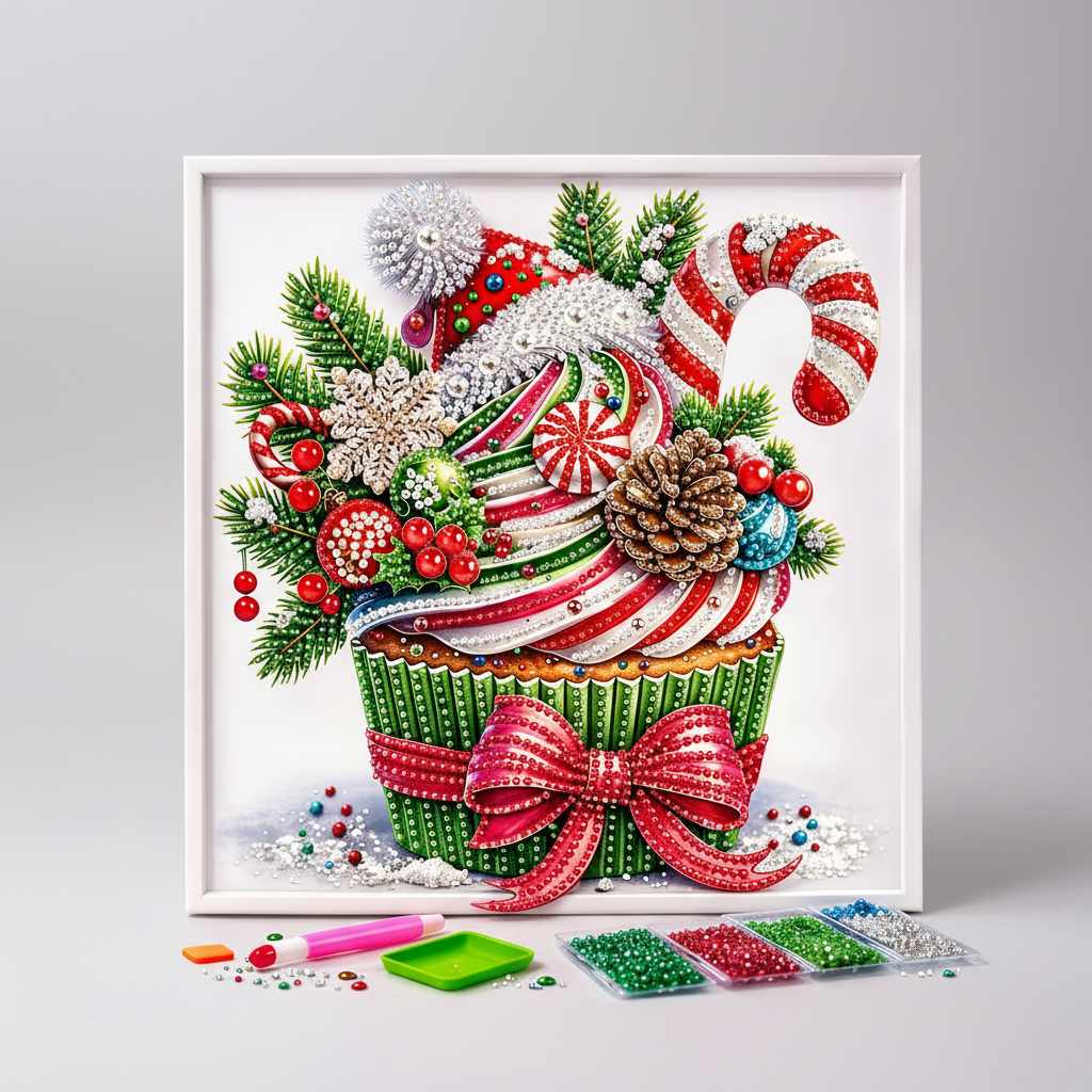Kerst cupcake | Diamond painting