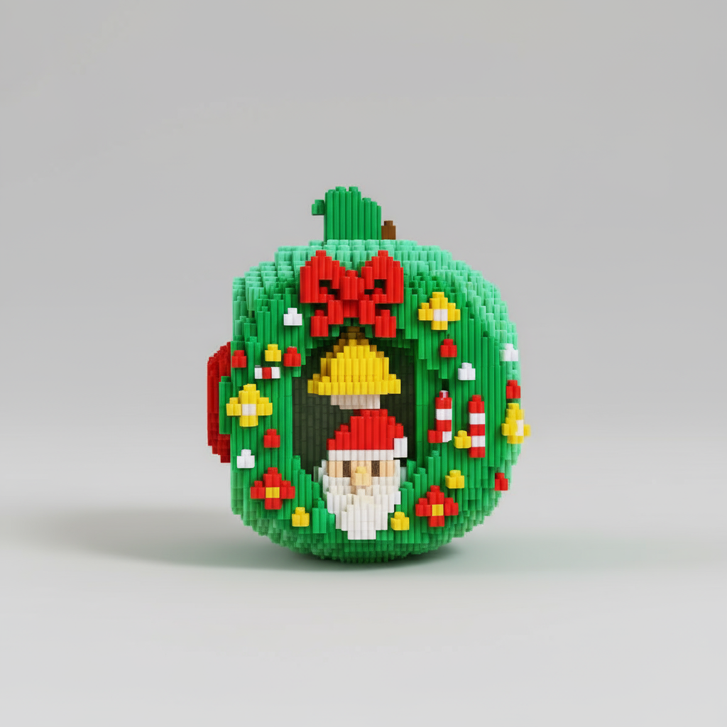 3D kerstappel | Bouwsteentjes
